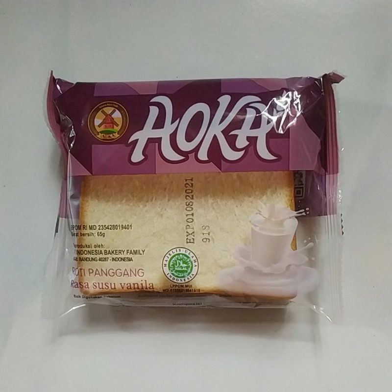 

Aoka Roti Panggang Rasa Susu Vanilla 65g