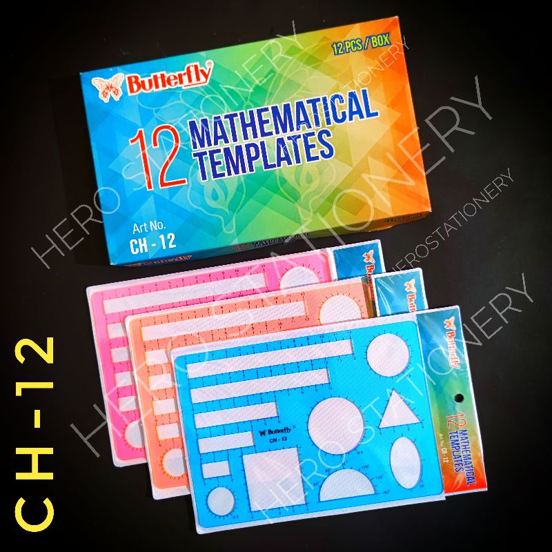 

Penggaris butterfly cetakan matematika mathematical templates CH-12