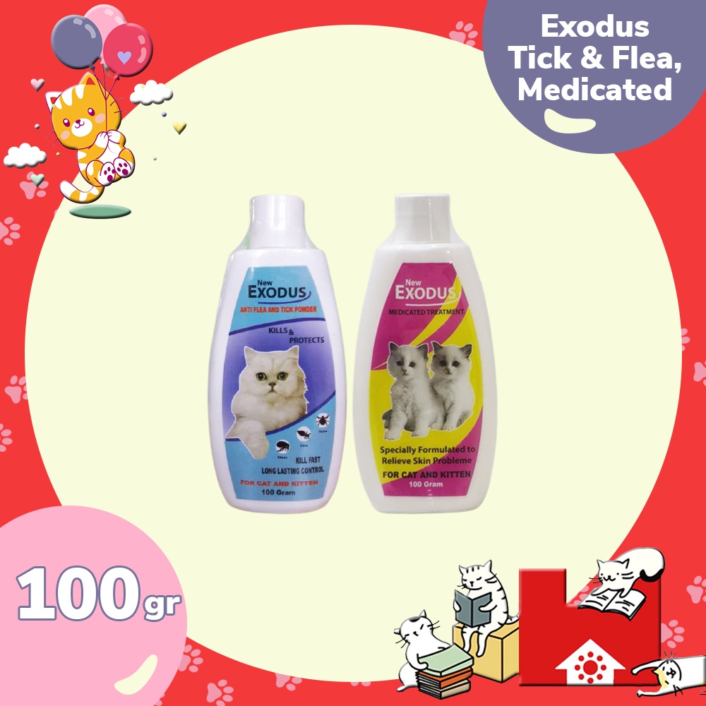 Bedak Kutu / Jamur Kucing &amp; Anjing Exodus 100gr