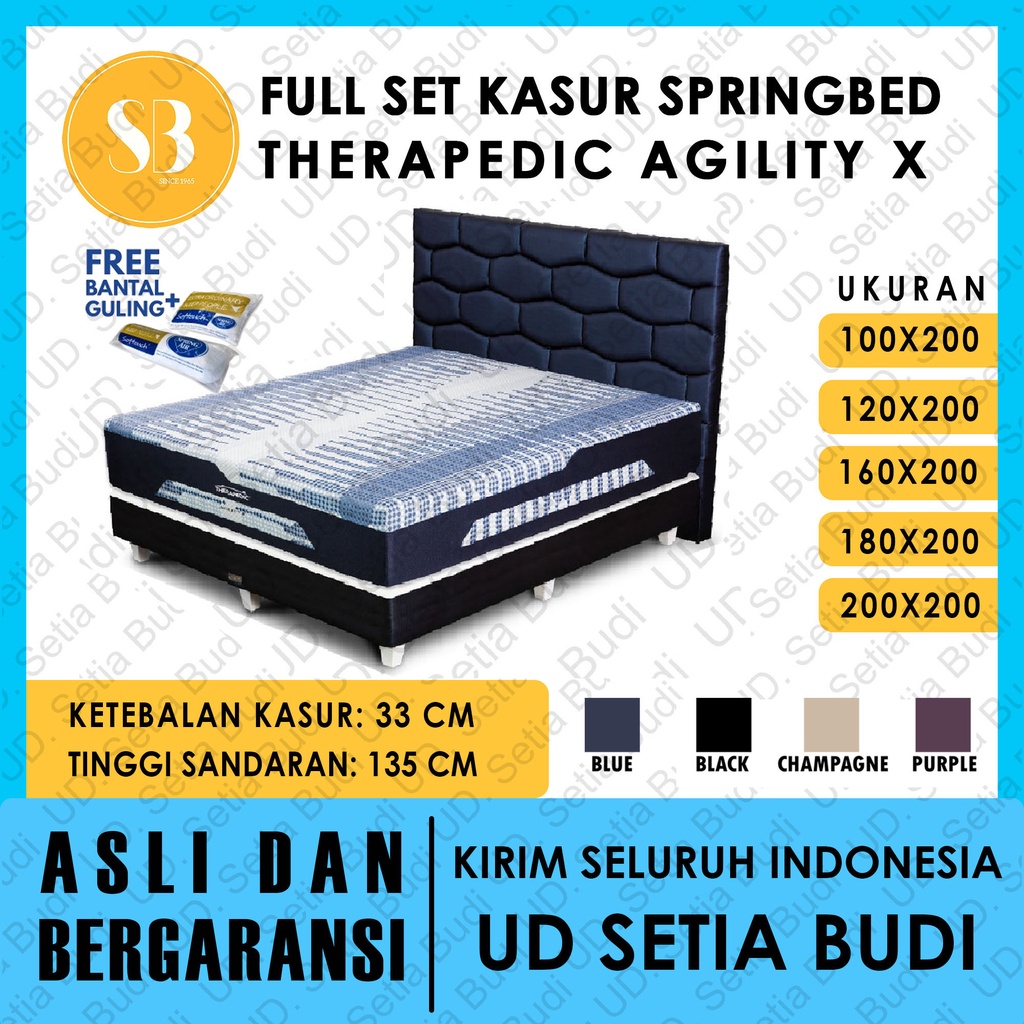 Set Kasur Therapedic Agility X Xtra Firm