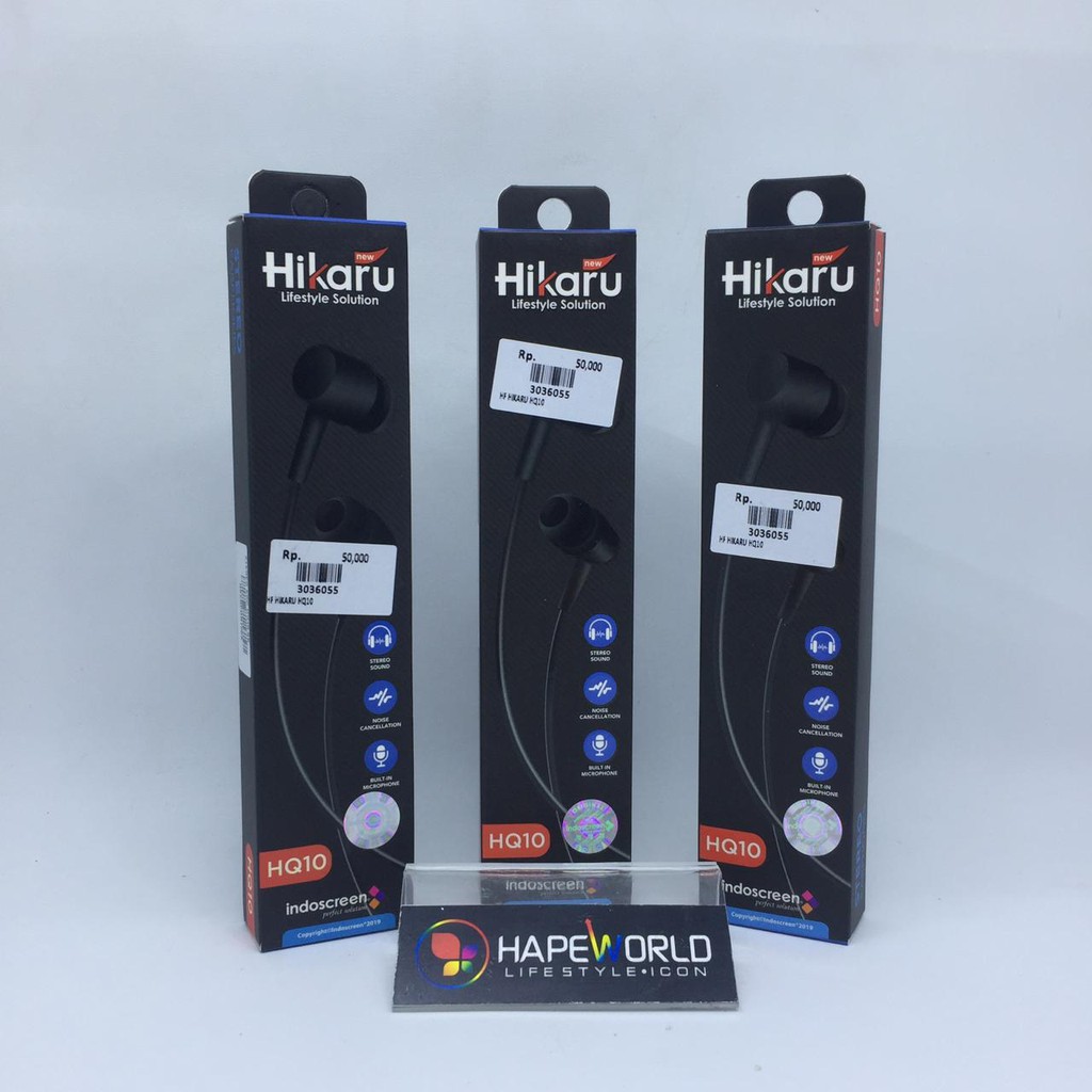 EARPHONES HEADSET HIKARU STEREO HQ10