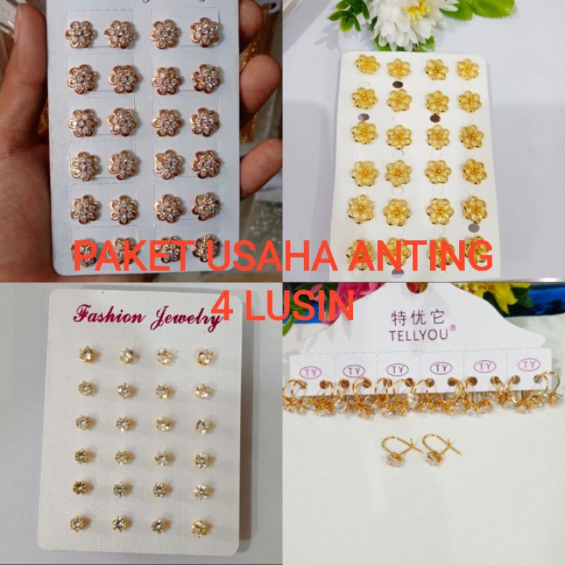 paket usaha anting dewasa perhiasan xuping 4 lusin