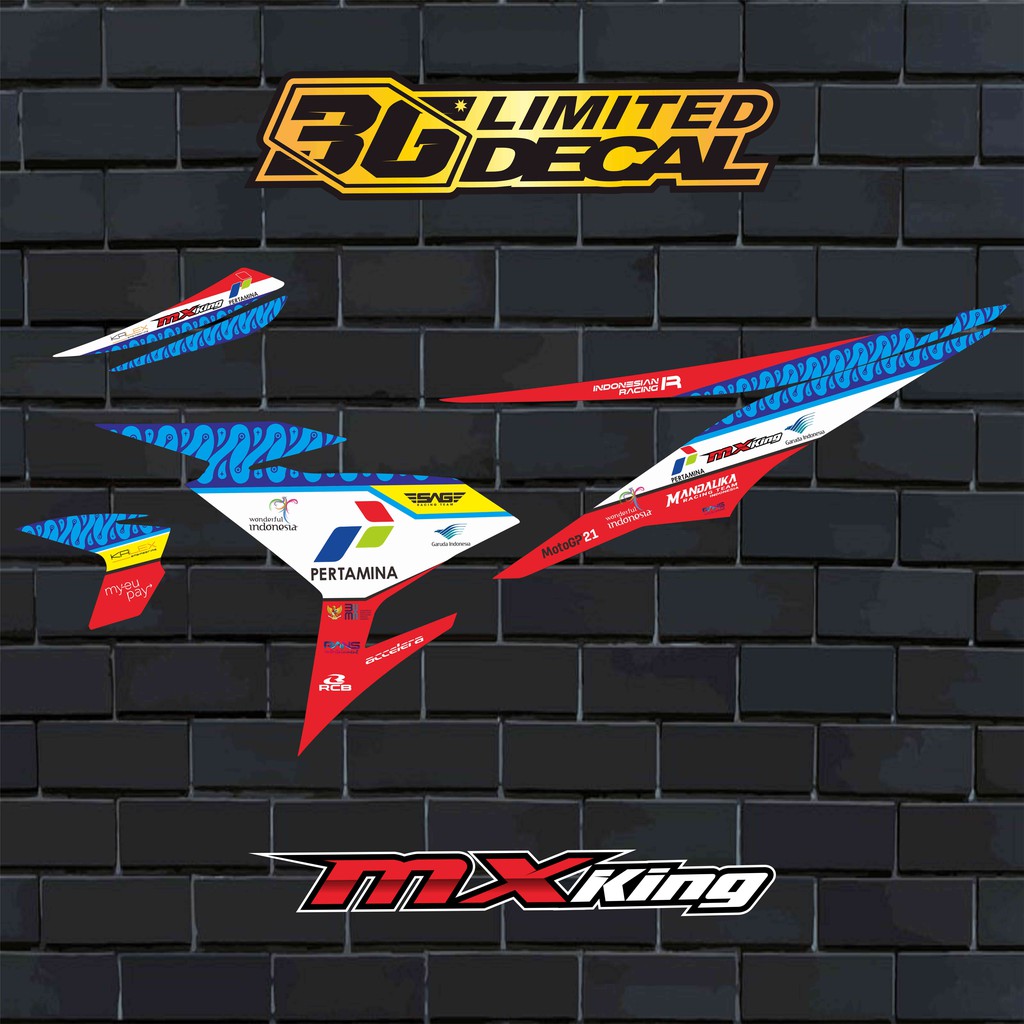Striping MX KING Motif Pertamina Mandalika
