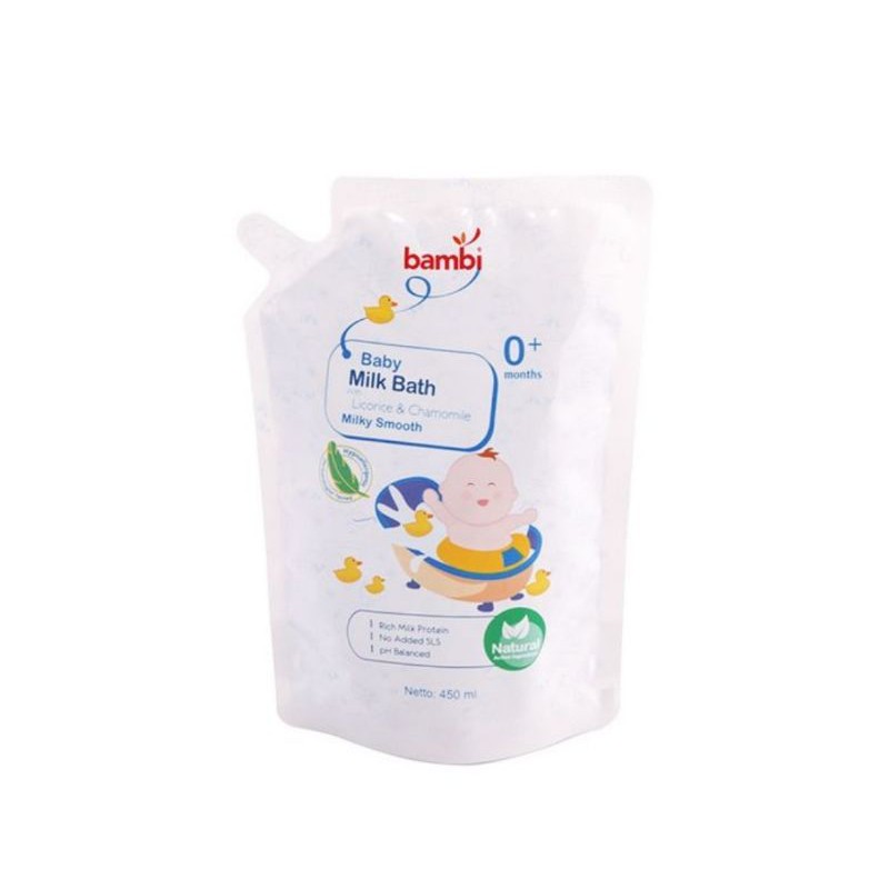 Bambi Baby Milk Bath 450ml Refill