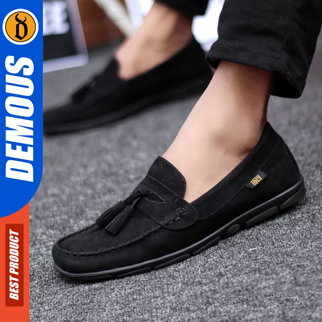 DEMOUS Eyki - Sepatu Slip On Pria Casual