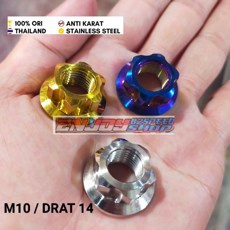 Mur pb probolt M10 / Drat 14 asli stainles HARGA SATUAN