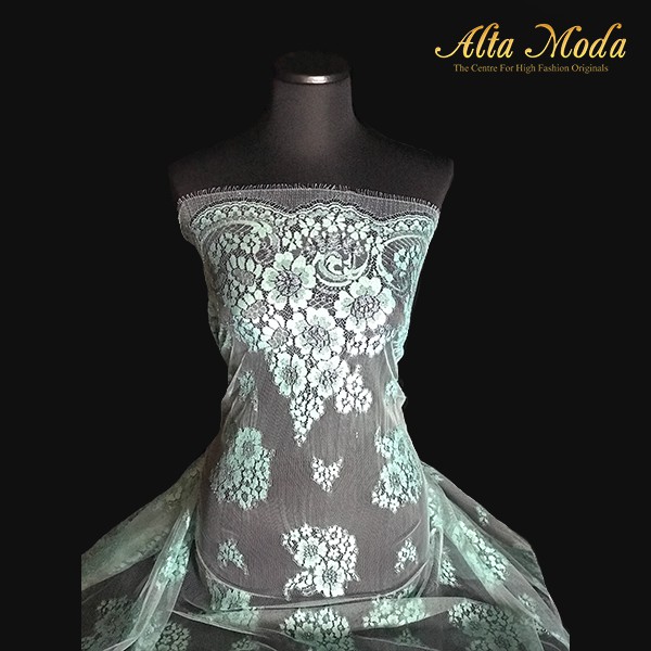 

Alta Moda Brokat Perancis Floral Mint