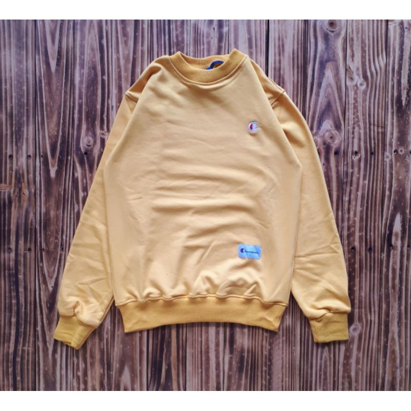 Crewneck Yellow Champion Logo