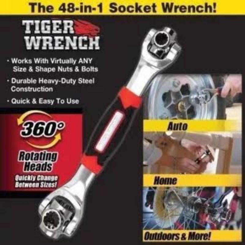 Kunci Pas Tinger Socket Wrench Multifungsi 48 in 1