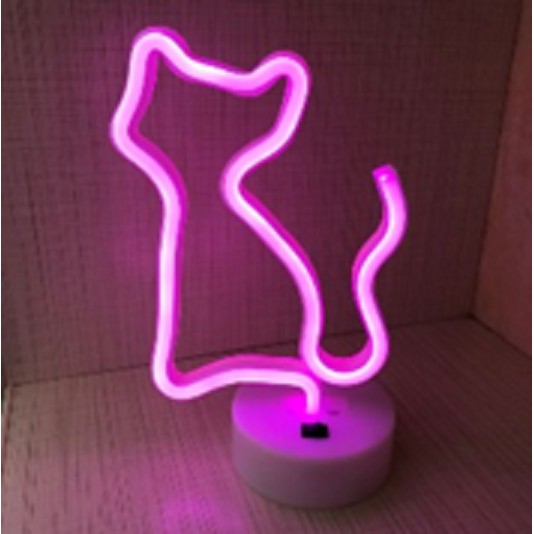 LAMPU HIAS NEON LED dekorasi tumblr light lamp- karakter lamp - neon flex - standing flamingo cactus