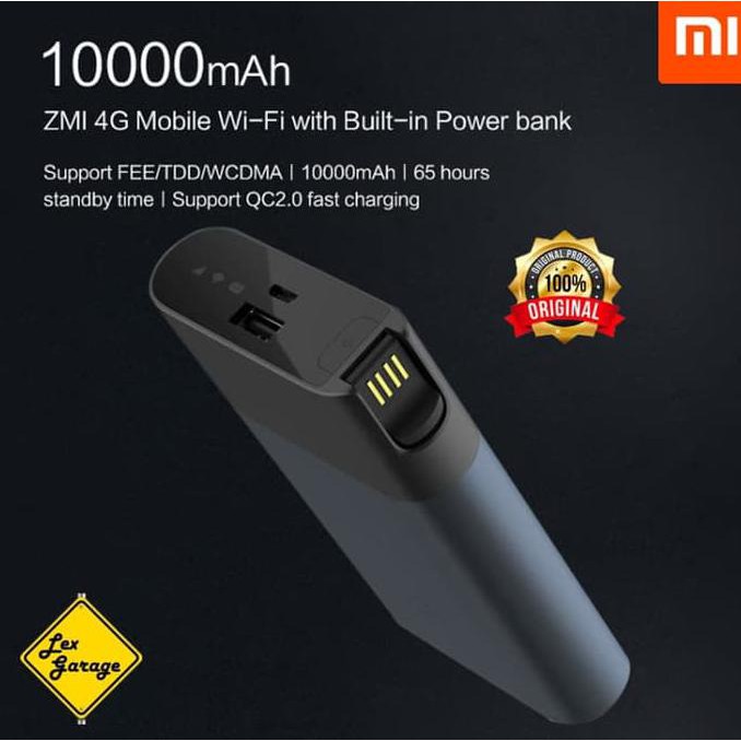 Mifi Modem Wifi Router 4G Xiaomi ZMI Power Bank 10000mAh Original