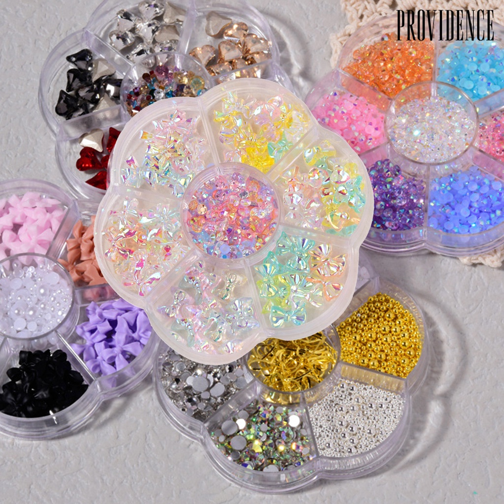 Providence 1 Box Nail Decals Cute 3D Effect Resin Nails Aurora Rhinestone Tools DIY Supplies