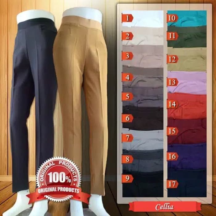 Cellia Celana kerja wanita Executive / celana pinggang karet