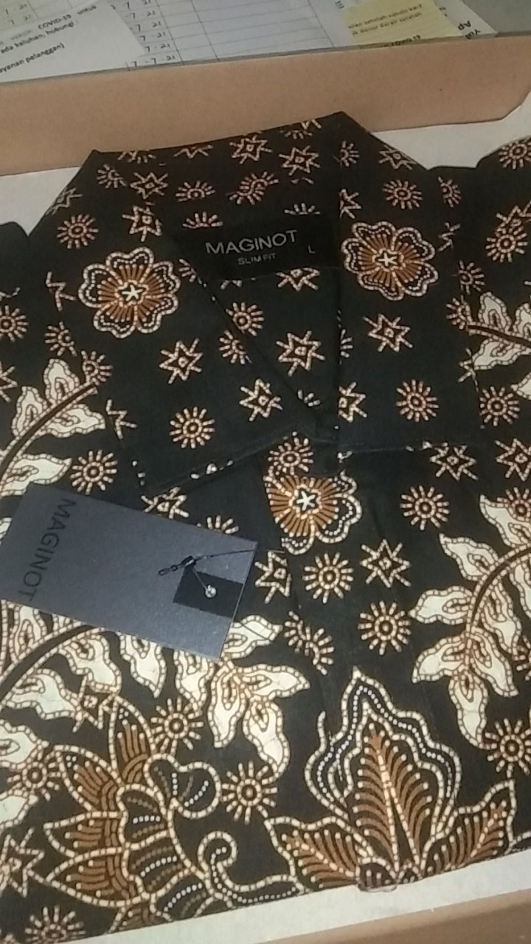 Maginot Kemeja Batik Pria Tanwira-ss Lengan Pendek