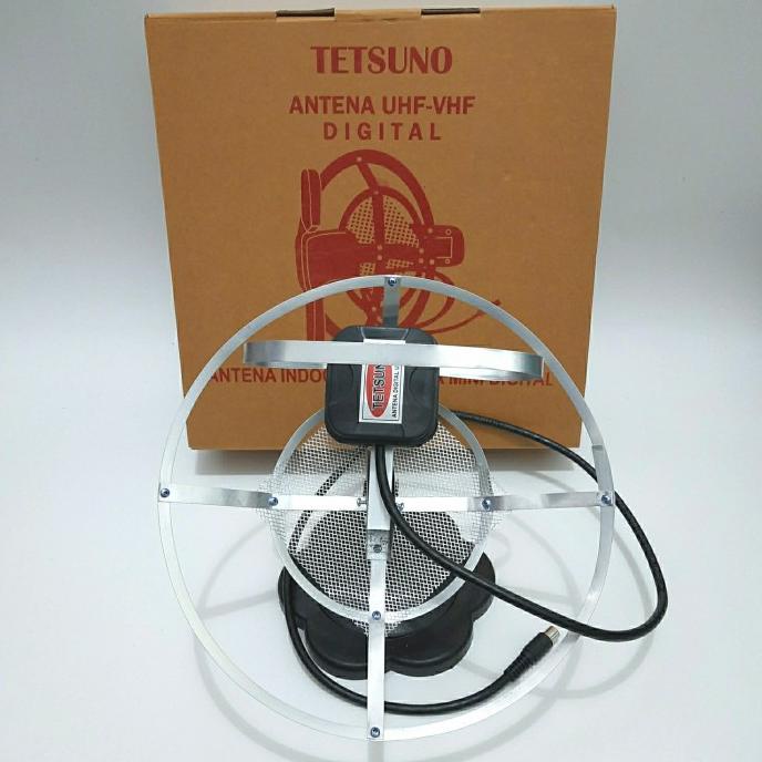 ><><><] Tetsuno Antena TV Digital Parabola UHF VHF Bulat Antenna Dalam Indoor