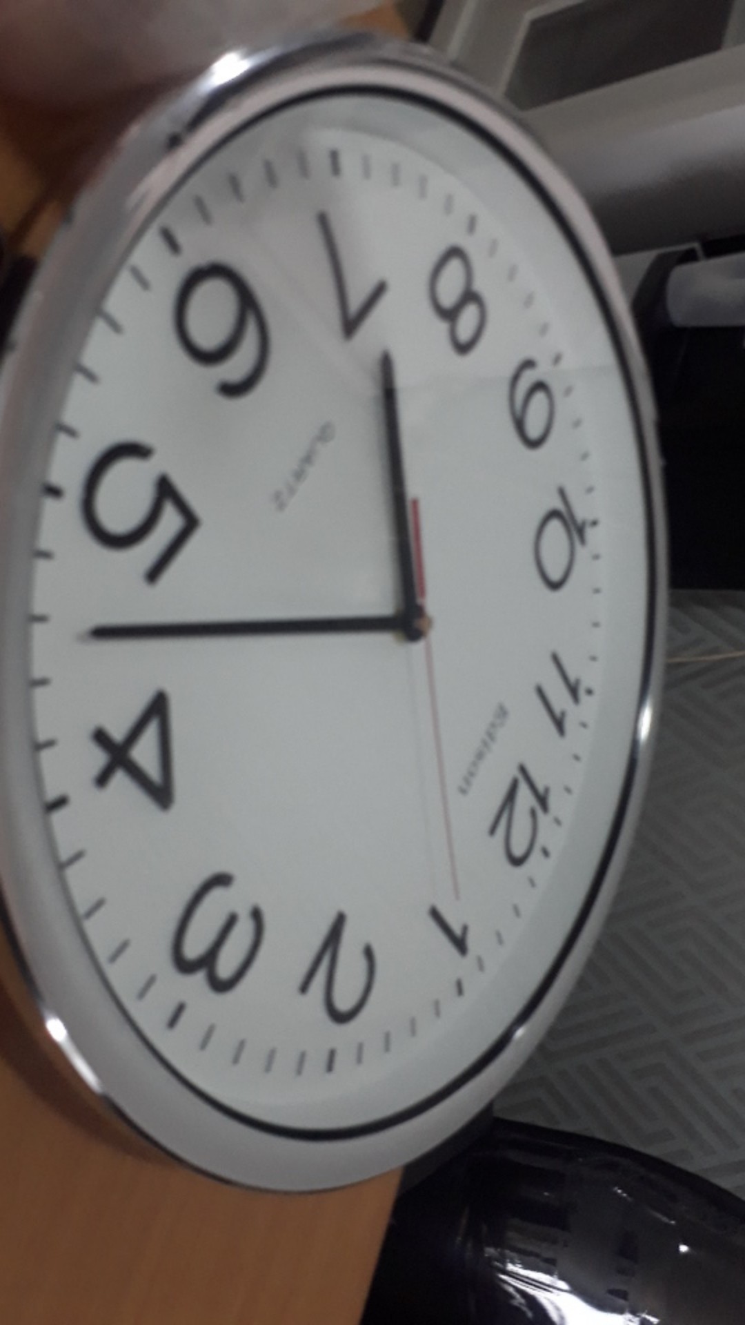 Jam Dinding Edison Edw41tch Chrome Diameter 40cm Angka Timbul Murah Bagus