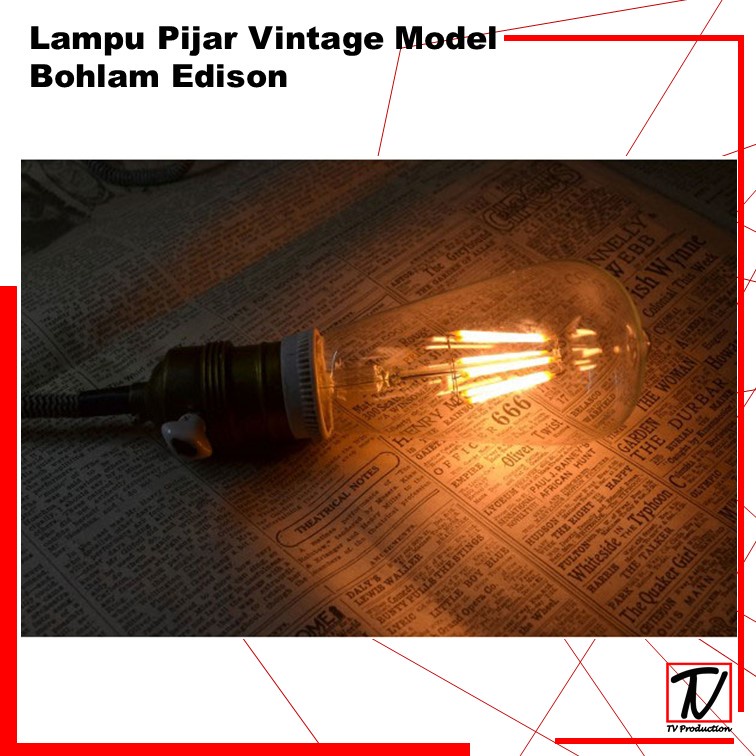 Lampu Pijar Vintage Model Bohlam Edison 40W 60W - Wram White