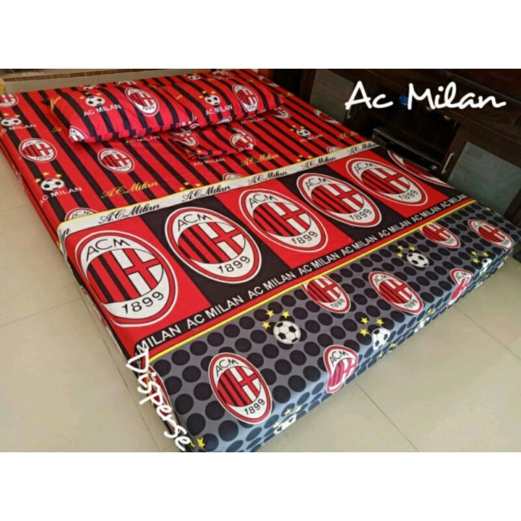 SPREI KARAKTER BOLA 180x200cm NO.1 BAHAN KATUN HOMEMADE /Sprai Motif Logo Bola