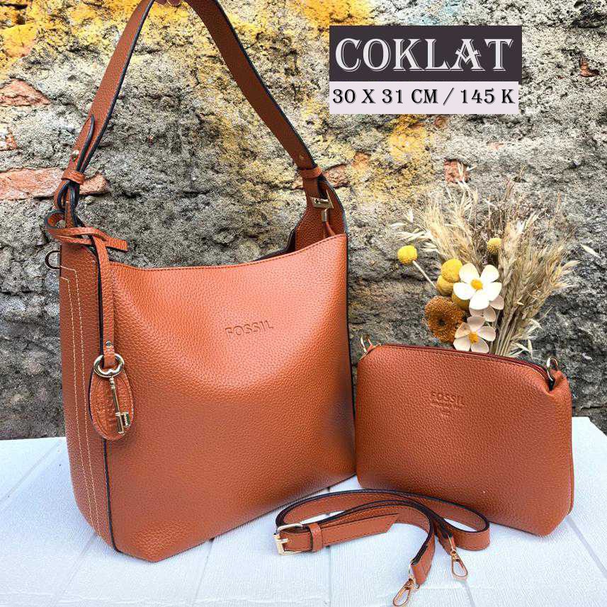 TAS F HOBO POLOS KULIT JERUK / TAS WANITA