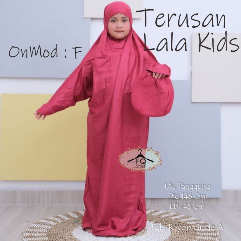 Mukena Terusan Anak Tanggung - Mukena terusan Lala kids mukena ponco anak SD