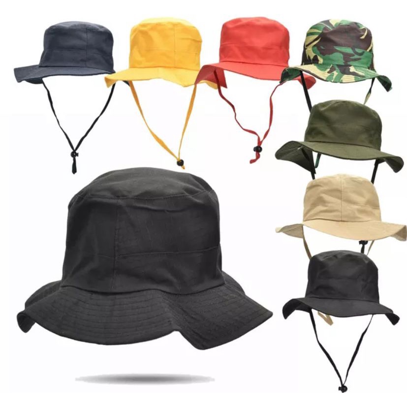 (bisa cod)Topi Bucket Rimba Bucket Outdoor Travel Topi Bucket Rimba