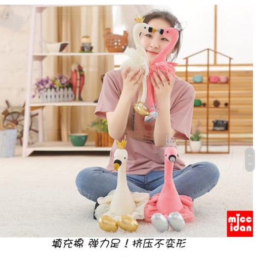 Boneka Plush Bentuk Burung Flamingo / Angsa / Burung import