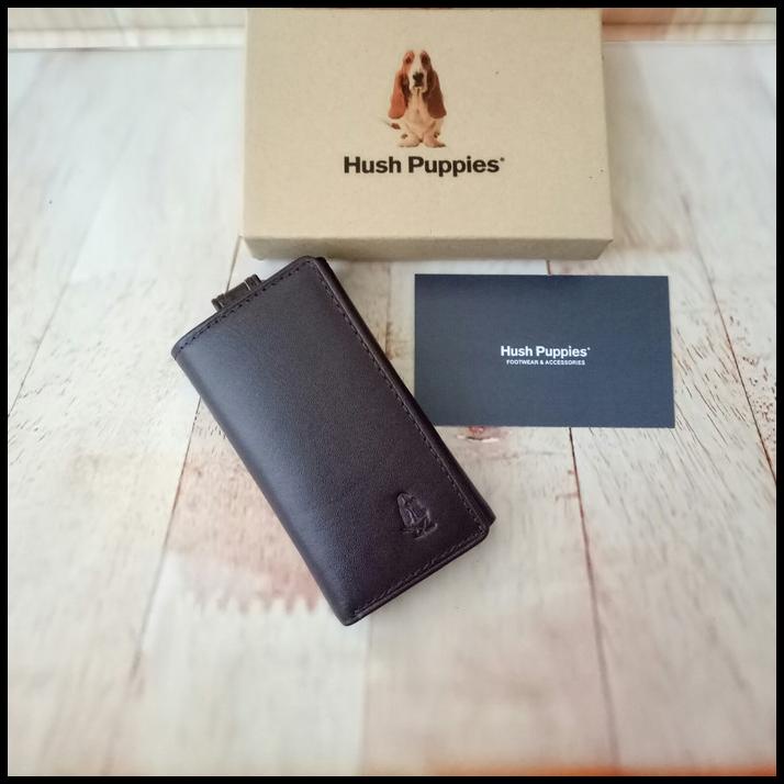 Dompet Stnk Gantungan Kunci Mobil / Motor Hush Puppies 100% Kulit Asli
