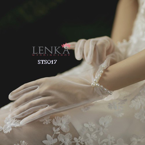 [READY STOCK] AKSESORIS PENGANTIN WANITA BRIDAL GLOVES PESTA WEDDING STS017