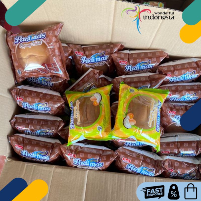 

PROMO !!! Baru Padimas Roti Panggang Lembut Isi Cokelat dan Pandan 65 Gram