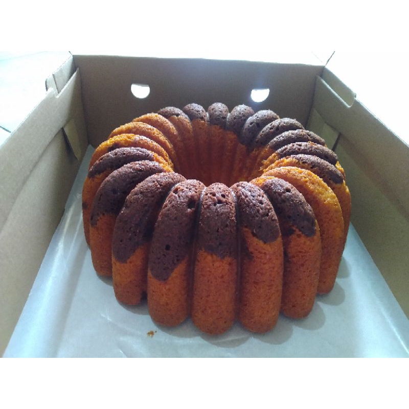 

Marmer cake atau marble cake enak d 24cm untuk hampers, camilan, sambang