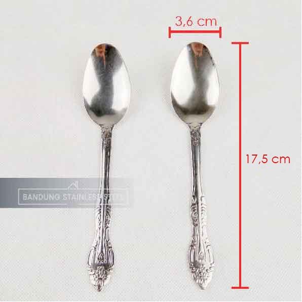 12pcs Sendok Makan Motif Murah Stainless Steel