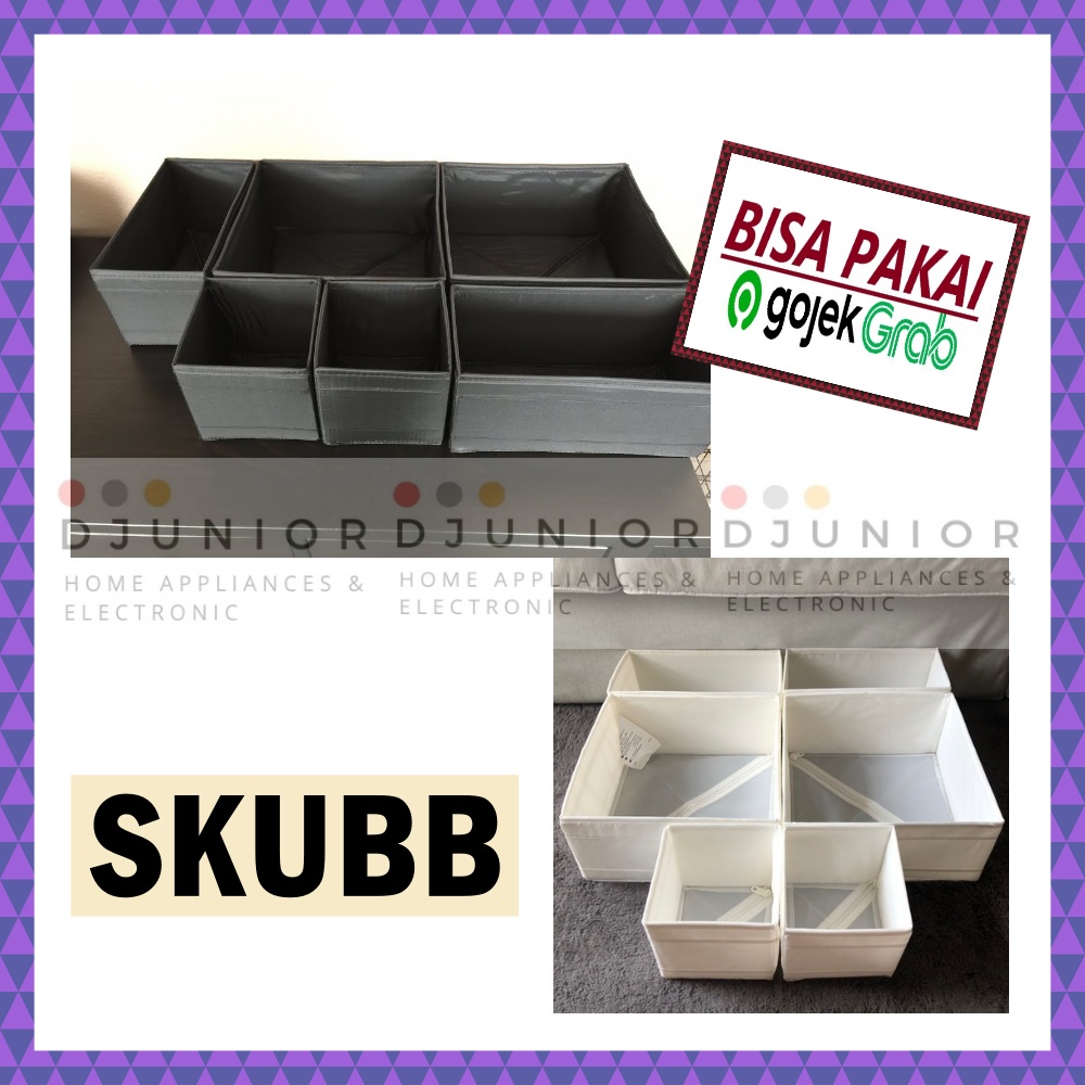 SKUBB SEKAT LACI / STORAGE BOX / KERANJANG KOTAK PENYIMPANAN BAJU ISI 6PCS - LIVIN