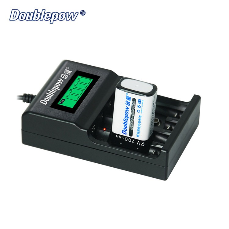 DOUBLEPOW Charger Baterai 1.2V &amp; 9V NI-MH NI-CD Lithium - DP-UK95 - Black