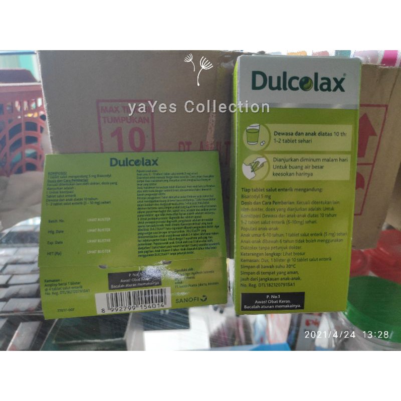 Dulcolax 4 kapsul 10 kapsul dulkolak dulcolak sembelit susah BAB Buang air besar tablet