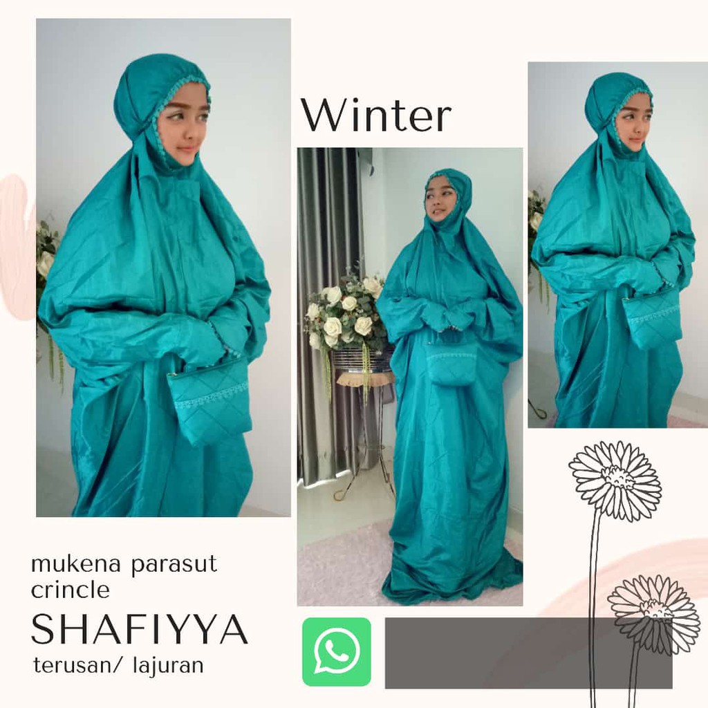 Mukena Mukenah Rukuh PARASUT Super Jumbo Parasit Terusan Lajuran Adem Tebal Ringan Murah