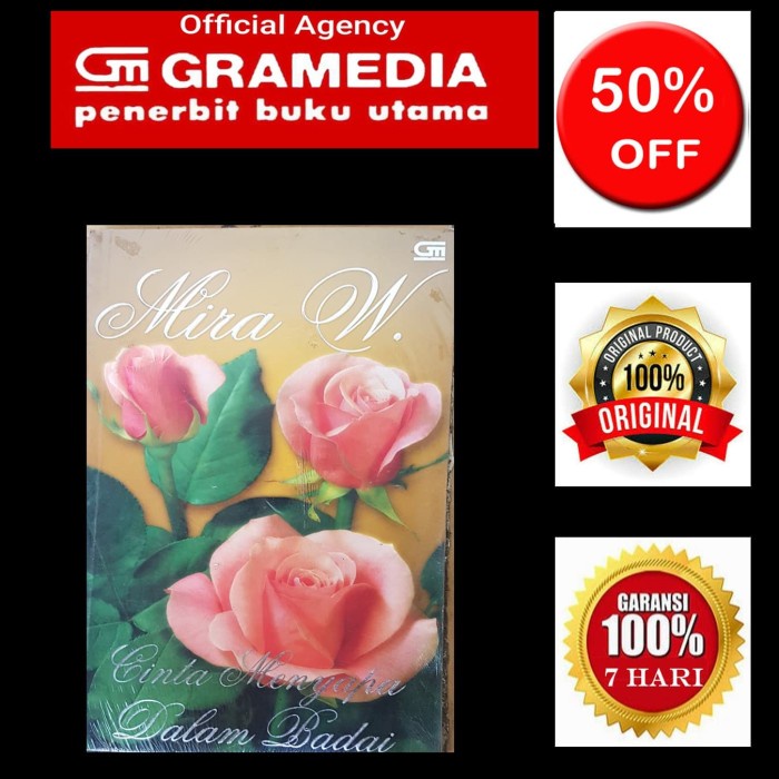 buku novel - cinta menyapa dalam badai - mira w - asli & segel