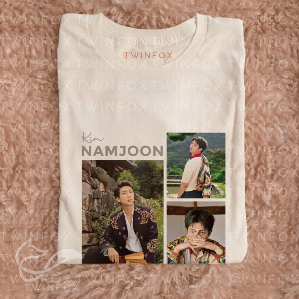 Kaos Kpop Unisex Bangtan Kim Namjoon Photo Grid