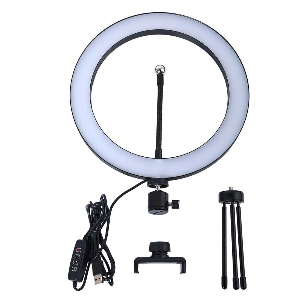 Halo Ring Light LED 120 LED 10 Inch Holder+Mini Tripod / Lampu Tripod Ringlight Besar Murah 1 Paket / Ringlight Lipat Tiktok Viral Vlogger Live Stream Youtuber Set Lengkap/ Ringlight Dengan Holder Handphone /Ring LED MAke Up Vlog Lampu Selfie Import Murah