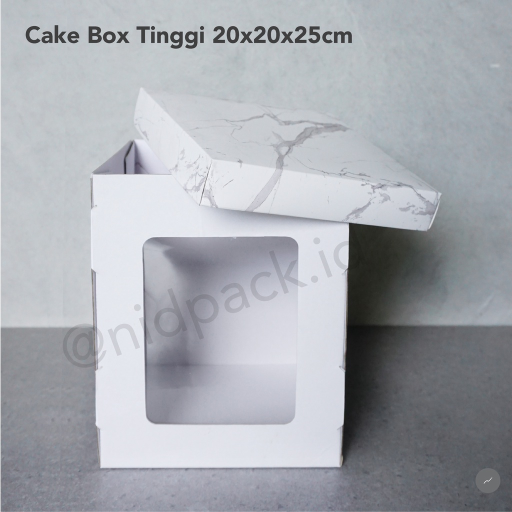 

Dus Kue Tinggi Tall Cake Box 20x20x25cm isi 5pcs (PUTIH)