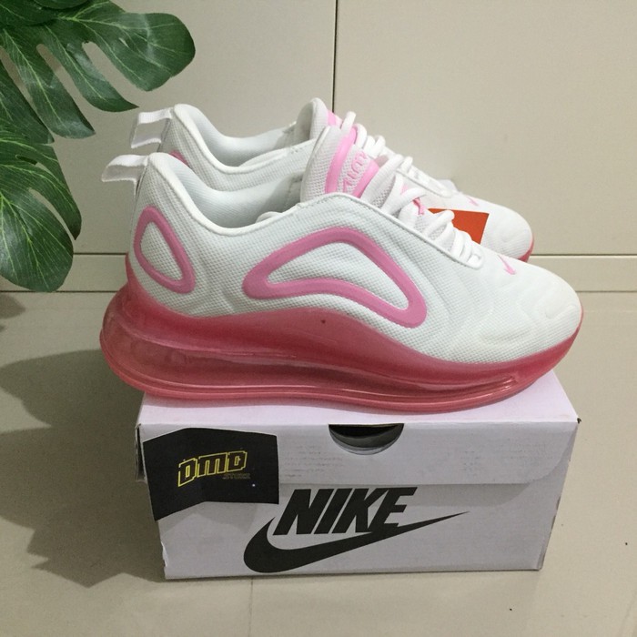 TERMURAH SEPATU NIKE AIR MAX 720 WHITE PINK WOMEN SNEAKERS RUNNING ORIGINAL IMPORT
