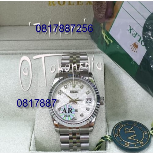 Jam Tangan Wanita ROLEX Datejust 36mm Silver Rantai SWISS ETA 1:1 NEW