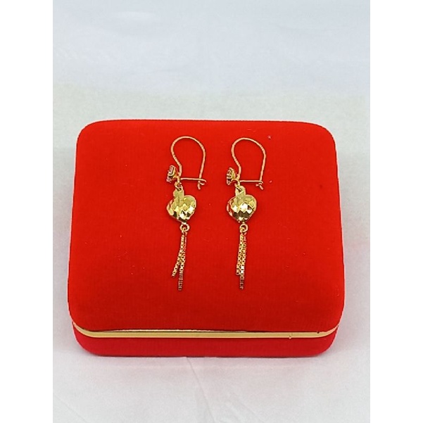 ANTING KAIT MP 1 + M LOVE UKIR KOPONG+ RUMBAI ITALI/ ANTING PERAK ASLI SILVER 925 LAPIS EMAS/ ANTING FASHION WANITA TERBARU