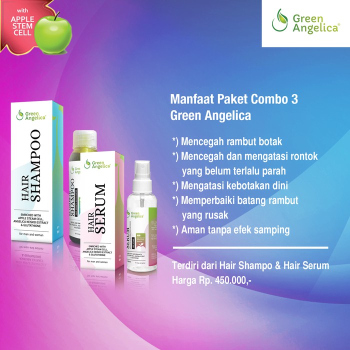 Perawatan Rambut Green Angelica Cegah Kebotakan Hentikan Kerontokan