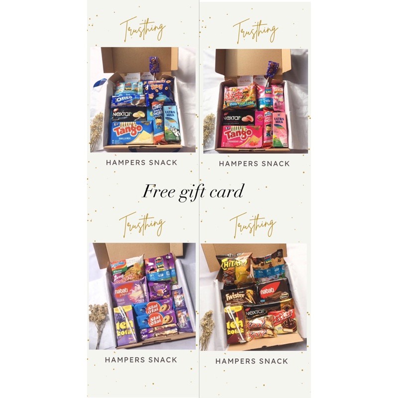 

SNACK BOX MURAH, HAMPERS SNACK, HAMPERS HADIAH WISUDA, HADIAH ULANG TAHUN, HADIAH NIKAHAN,GIFT BOX