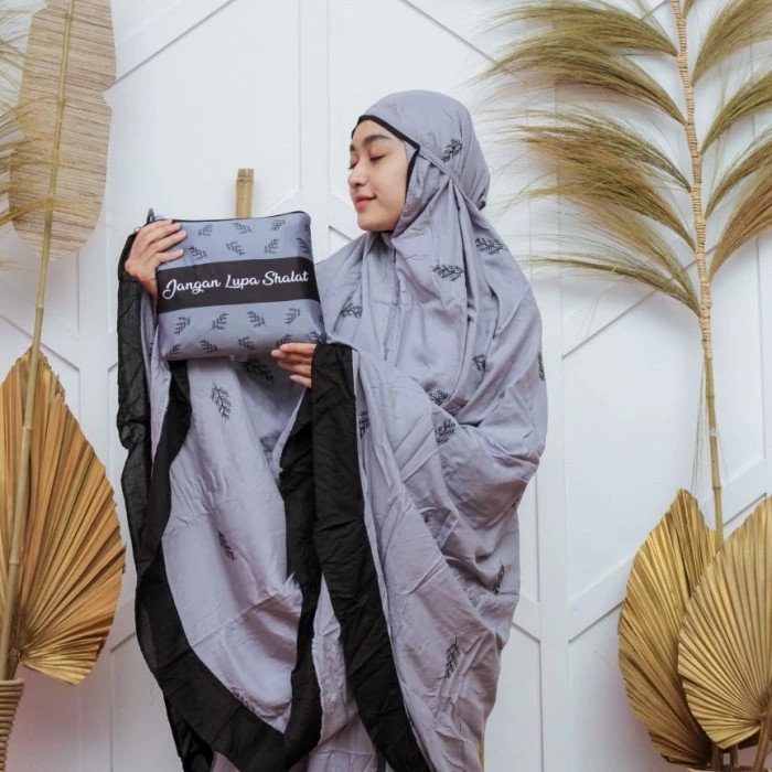 Mukena Raisa Bordir - abu