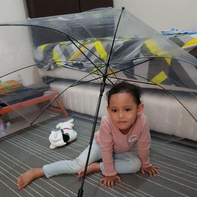 Payung Transparan Gagang Hitam Jamin Plastik Tebal Bening  Transparant Korea Japan High  Quality