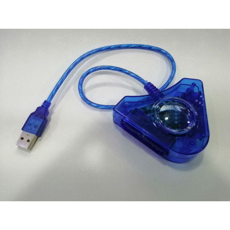 CONVERTER/CONVERTOR STIK PS2 BIRU DOUBLE TO PC/PS3