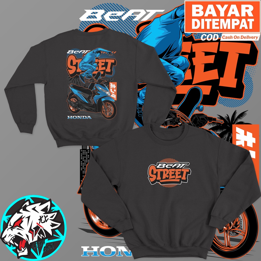 JAKET SWEATER HONDA BEAT STREET SKATE SERIES BIG SIZE JUMBO SWEATER BEAT STREET PRIA WANITA