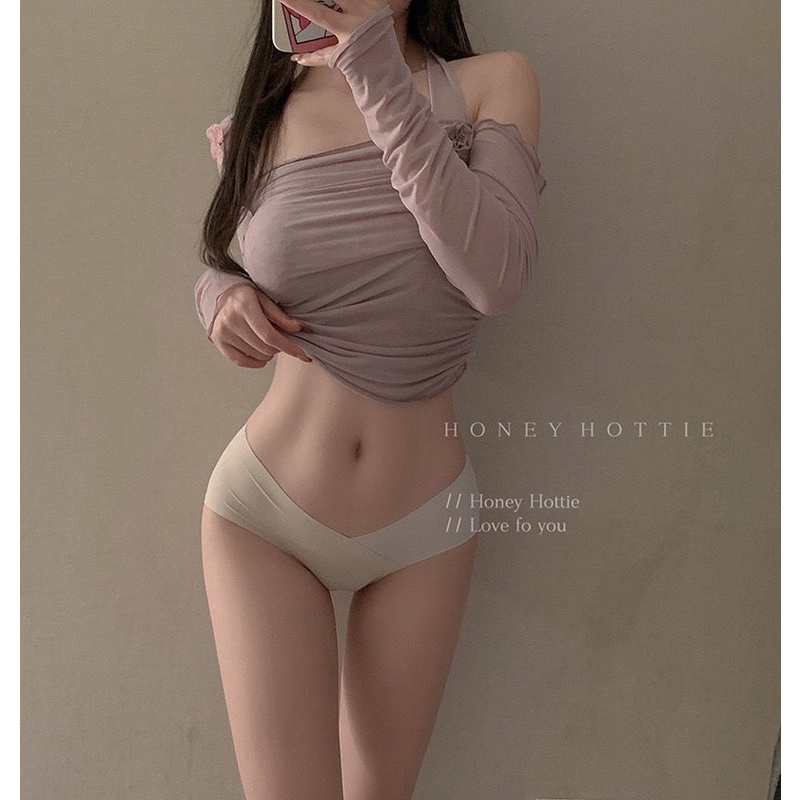 Traceless Fitness Gym Yoga Seamless Underwear Celana Dalam Wanita/Fashion Celana Dalam Premium Sutra Es N001