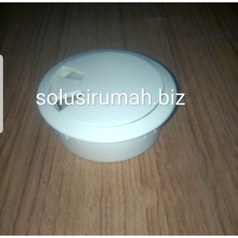 TUTUP FURNITURE KABEL CREAM JALUR MEJA KOMPUTER 60MM